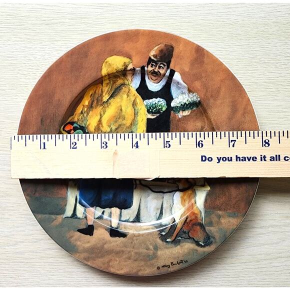 PLATES/SALAD-GUY BUFFET-TUSCAN STOREFRONT SERIES-Porcelain-Made in Germany-Set 2 - Picture 13 of 13